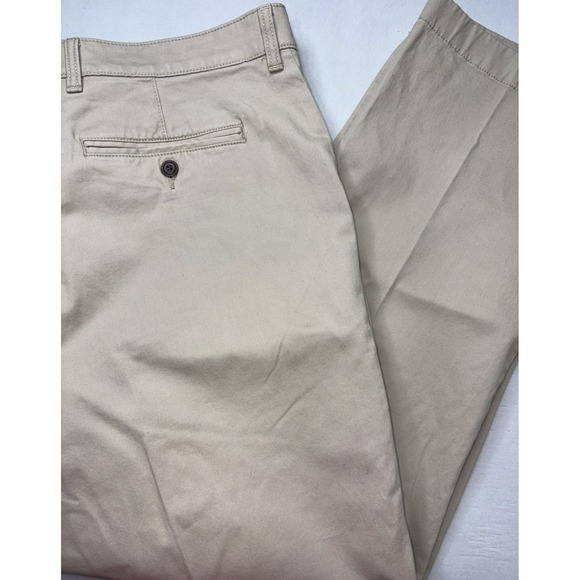 L.L. Bean Other - LL  Bean Mens Size 36x30 Pants Khaki Tan Flat Front Natural Fit Cotton Stretch